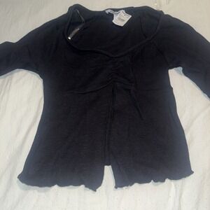 Tilly's Kids Girls Black Flyaway Blouse   XS